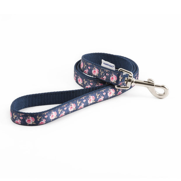 Ancol Dog Lead Ancol Patterned Collection Dog Lead Navy/Rose
