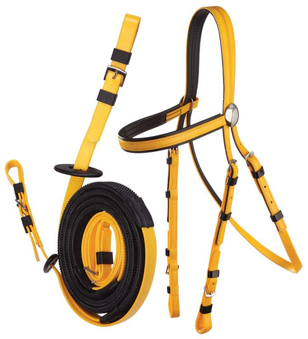 Zilco Bridle Yellow Zilco Race Bridle with Buckle Reins Set Black Grips Yellow SPECIAL OFFER