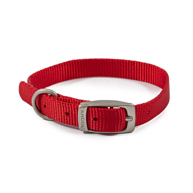 Ancol Dog Collar Size 1 (20-26cm) / Red Ancol Viva Dog Collar