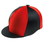 Capz Riding Hat Black/Red Capz Two-Tone Cap Cover Lycra
