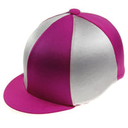 Capz Riding Hat Pale Pink/Cerise Capz Two-Tone Cap Cover Lycra