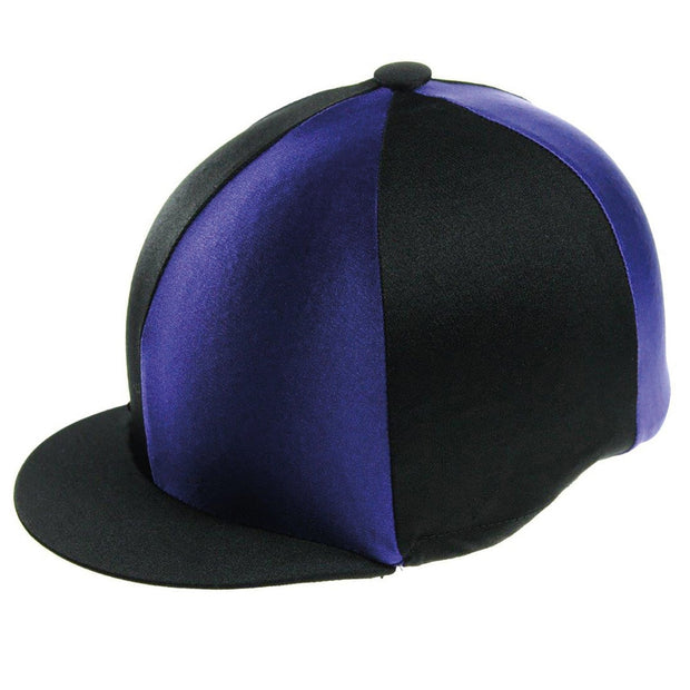 Capz Riding Hat Purple/Black Capz Two-Tone Cap Cover Lycra