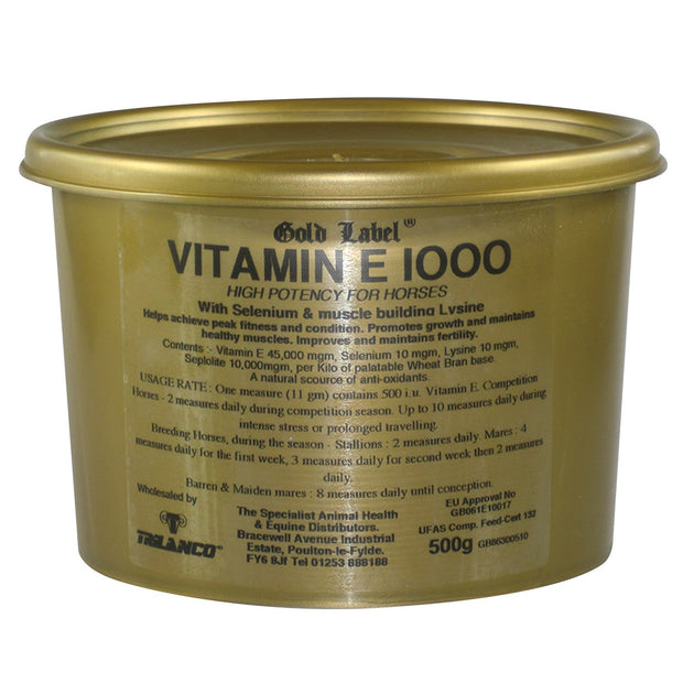 Gold Label Supplements 500 Gm Gold Label Vitamin E 1000
