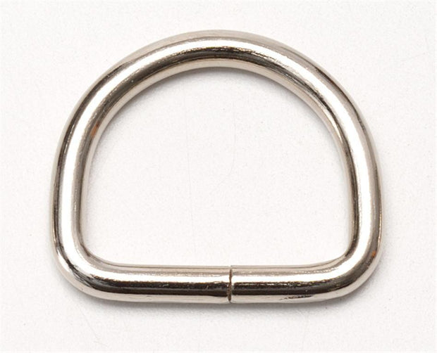 Zilco 25mm by 4mm welded Dee Rings - Nickel Plated