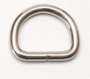 Zilco 25mm by 5mm welded Dee Rings - Nickel Plated