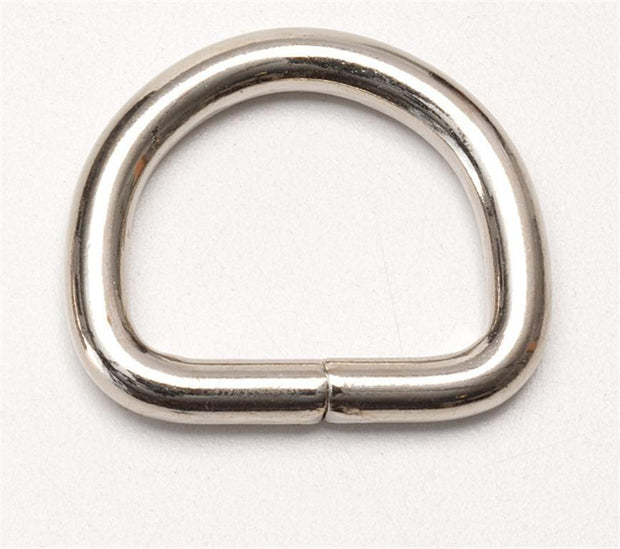Zilco 25mm by 5mm welded Dee Rings - Nickel Plated