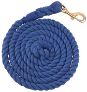 Zilco Lead Rope Blue Cotton Lead Rope 19mm Brass Snap