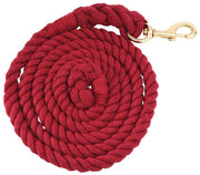Zilco Lead Rope Burgundy Cotton Lead Rope 19mm Brass Snap