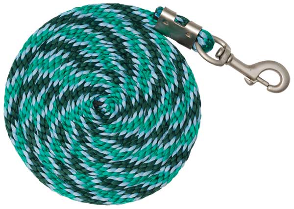 Zilco Lead Rope Dark Green/Green/Light Blue Lead Rope Braided Nylon 3 Tone