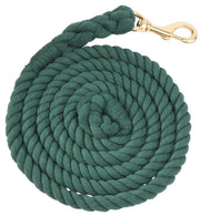 Zilco Lead Rope Hunter Green Cotton Lead Rope 19mm Brass Snap