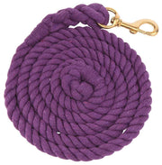 Zilco Lead Rope Purple Cotton Lead Rope 19mm Brass Snap