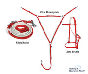 Zilco Red / Red / Red Zilco Ultra Endurance Complete Set -  Bridle, Reins, Breastplate Mix n Match