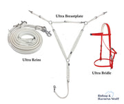 Zilco Red / White / White Zilco Ultra Endurance Complete Set -  Bridle, Reins, Breastplate Mix n Match