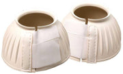 Zilco Horse Boots Ribbed Velcro Bell Boots - White