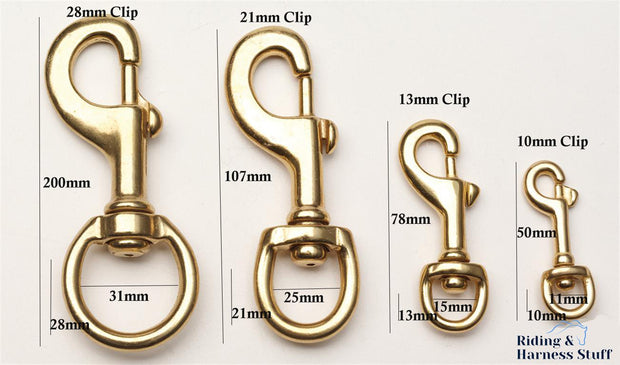 Zilco Solid Brass Snap Hook - Round Eye