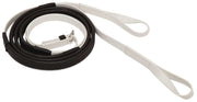 Zilco White Zilco 16mm Rein Loop End Race Reins with Black Grips