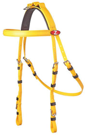 Zilco Yellow Zilco Open Harness Bridle for Harness Racing
