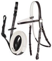 Zilco Zilco Race Bridle with Buckle Reins Set White Grips