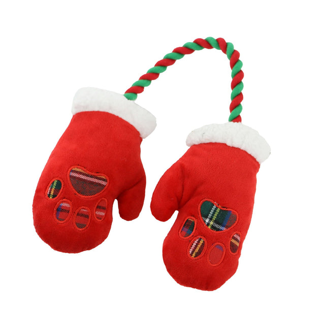 Ancol Dog Toy Ancol Mrs Claus Mittens Dog Toy