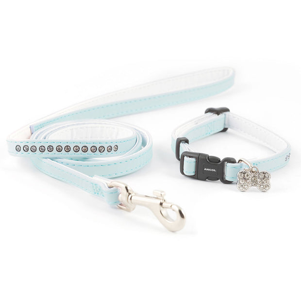 Ancol Dog Collar Ancol Small Bite Dog Collar & Lead Deluxe Jewel Blue