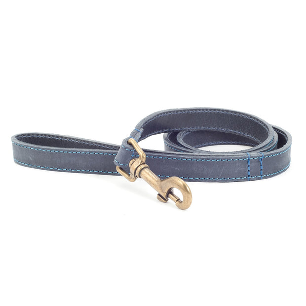 Ancol Dog Lead Blue / 60cm x 1.9cm Ancol Timberwolf Leather Dog Lead