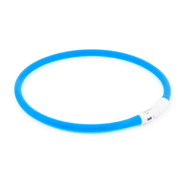 Ancol Dog Collar Blue Ancol Rechargeable Flashing Band Dog Collar