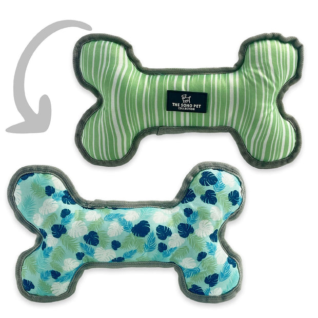 Ancol Dog Toy Stripe/Leaf Ancol Soho Pet Bone Dog Toy