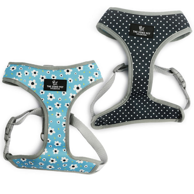 Ancol Dog Harness XSmall (23-38CM) Ancol Soho Dog Harness Reversible Daisy/Polka Dot