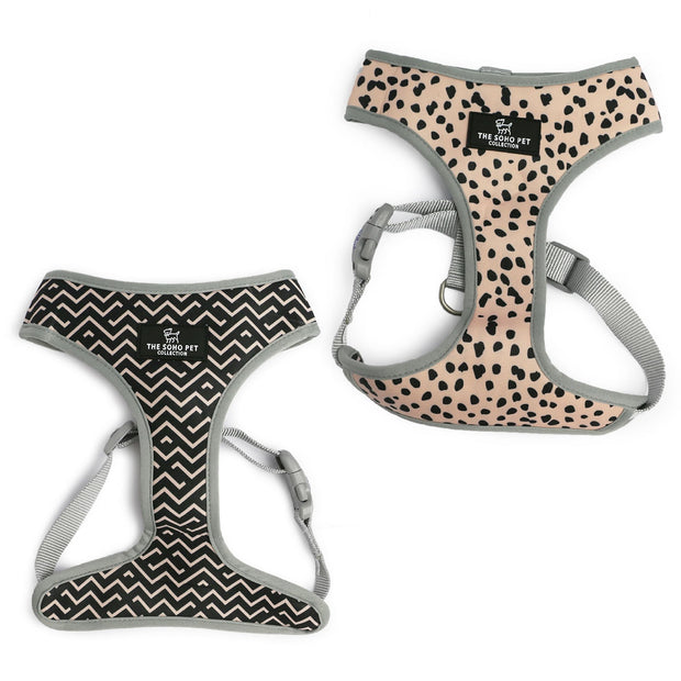 Ancol Dog Harness XSmall (23-38CM) Ancol Soho Dog Harness Reversible Dalmation/Zig Zag