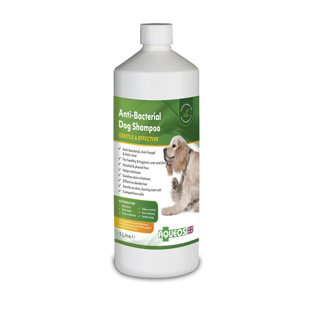 Aqueos Dog Shampoo 1 Ltr Aqueos Anti-Bacterial Dog Shampoo
