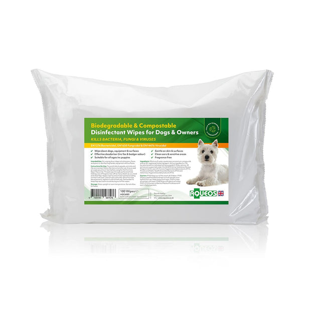 Aqueos Disinfectant 100 Wipes Aqueos Disinfectant Wipes for Dogs & Owners