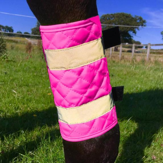 Equisafety Horse Boots Equisafety Reflective Quilted Leg Boots - PINK CLEARANCE