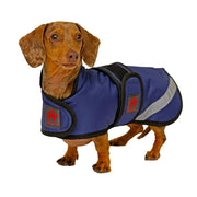 Firefoot Dog Coat 12" 30cm / Navy Firefoot Outdoor Dachshund Coat with Fleecy Lining