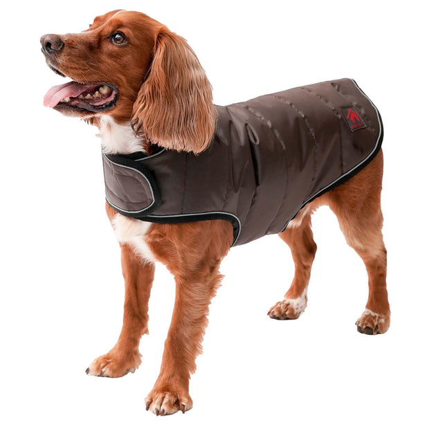 Firefoot Dog Coat 14" 36cm / Brown Firefoot Quilted Dog Coat