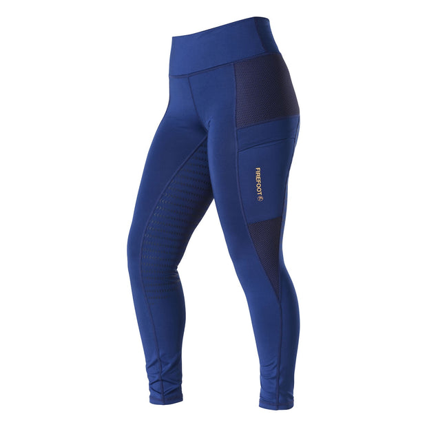 Firefoot Breeches Kids 20" Firefoot Marsden Sticky Bum Riding Tights Kids Navy/Orange