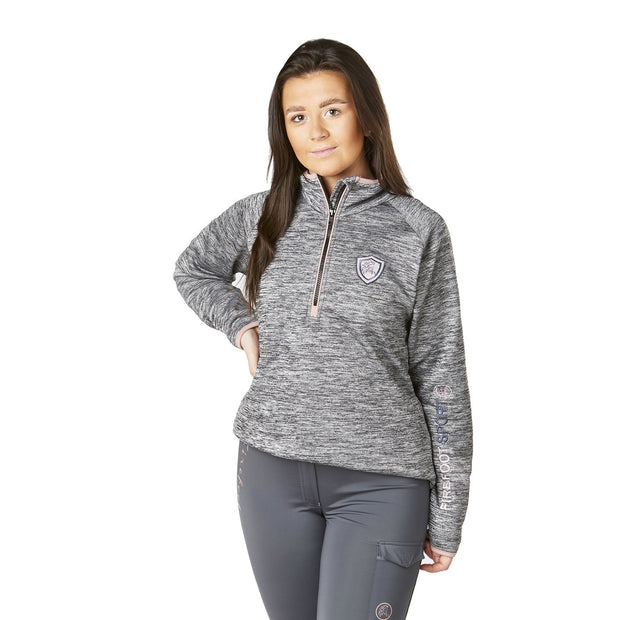 Firefoot Jacket Kids Small Firefoot Half Zip Sport Top Ladies Grey Marl/Rose Gold