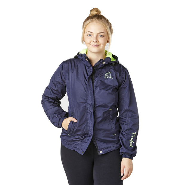 Firefoot Jacket Small Firefoot Basic Showerproof Jacket Ladies Navy/Lime