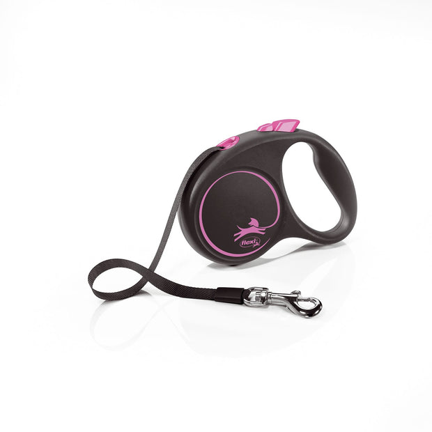 Flexi Dog Lead Flexi Dog Lead Black Design Tape