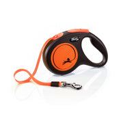 Flexi Dog Lead Orange / Medium up to 25Kg Flexi Dog Lead New Neon Tape