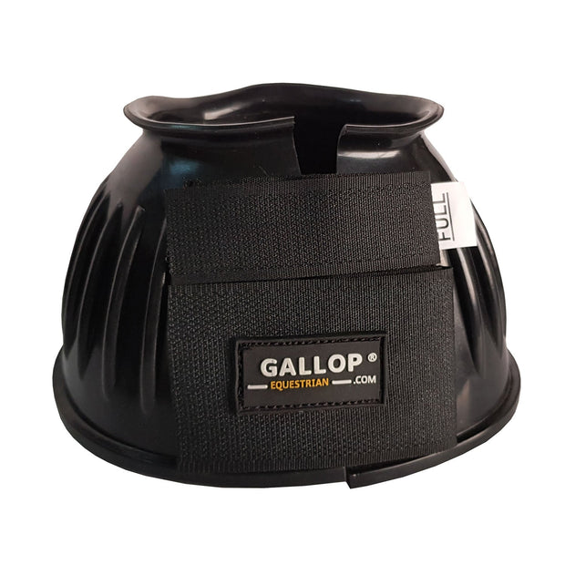 Gallop Horse Boots Pony / Black Gallop Double Taped PVC Ribbed Over Reach Boots
