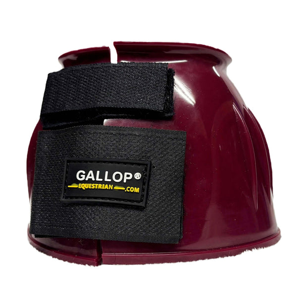 Gallop Horse Boots Pony / Burgundy Gallop Double Taped PVC Ribbed Over Reach Boots