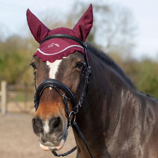 Gallop Muffler Pony Gallop Classic Fly Veil Burgundy