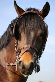 Ideal Driving Bridle Luxe (leather) / Brown Ideal Bit Lifter