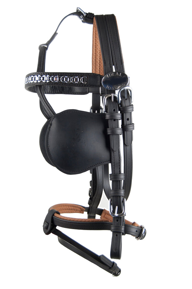 Ideal Driving Bridle Mini / Black/London Ideal Eurotech Classic Bridle