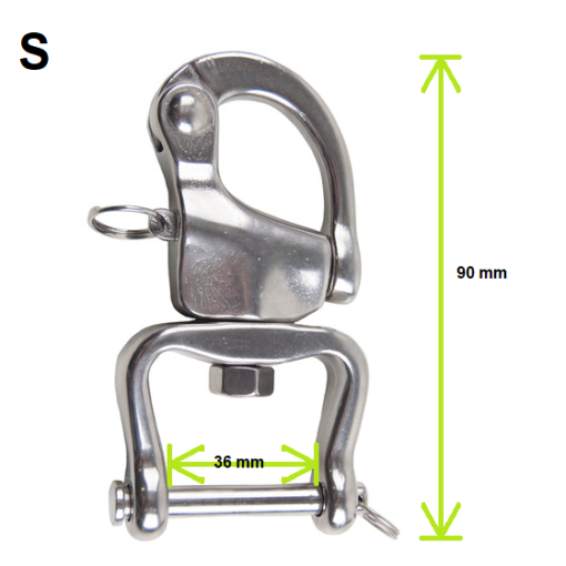 Ideal Driving Harness Small Quick Release Shackle with wide fitting