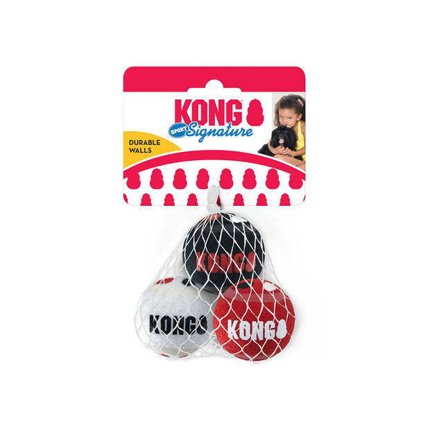 Kong Dog Toy Medium 3 Pack Kong Singature Sport Balls Dog Toy
