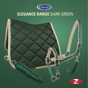 Lami-Cell Headcollar Dark Green / Cob Lami-Cell Elegance Dressage Saddlecloth, Halter and Lead Rope Set