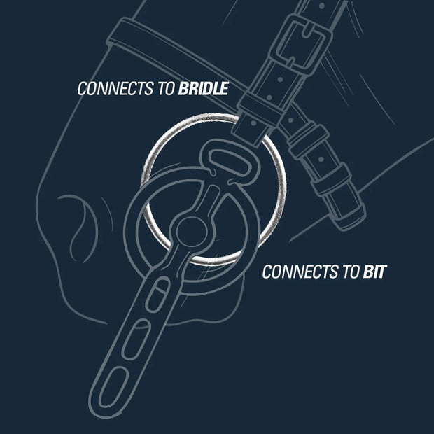 Lami-Cell Horse Bit Metalab Side Rings 90mm