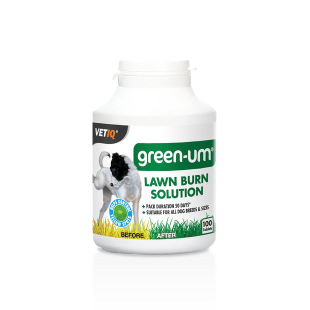 Mark & Chappell Dog Supplements 100 Pack Vetiq Green-Um Lawn Burn Solution Tablets For Dogs