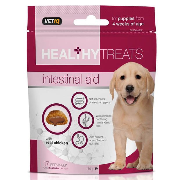Mark & Chappell Dog Supplements Vetiq Healthy Treats Intestinal Aid For Puppies